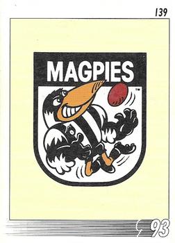 1993 Select AFL #139 Logo Back